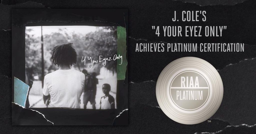 J. Cole’s ‘4 Your Eyez Only’ Achieves Platinum