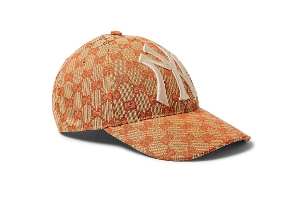 GUCCI Monogram Print NY Yankees Cap