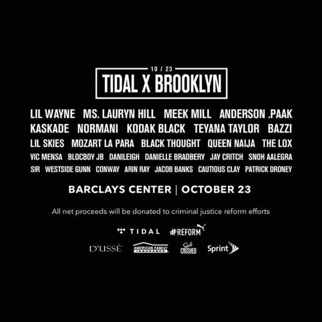 2018 TIDAL X: Brooklyn Lineup
