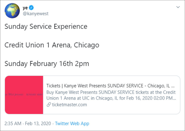 Kanye West Sunday Service