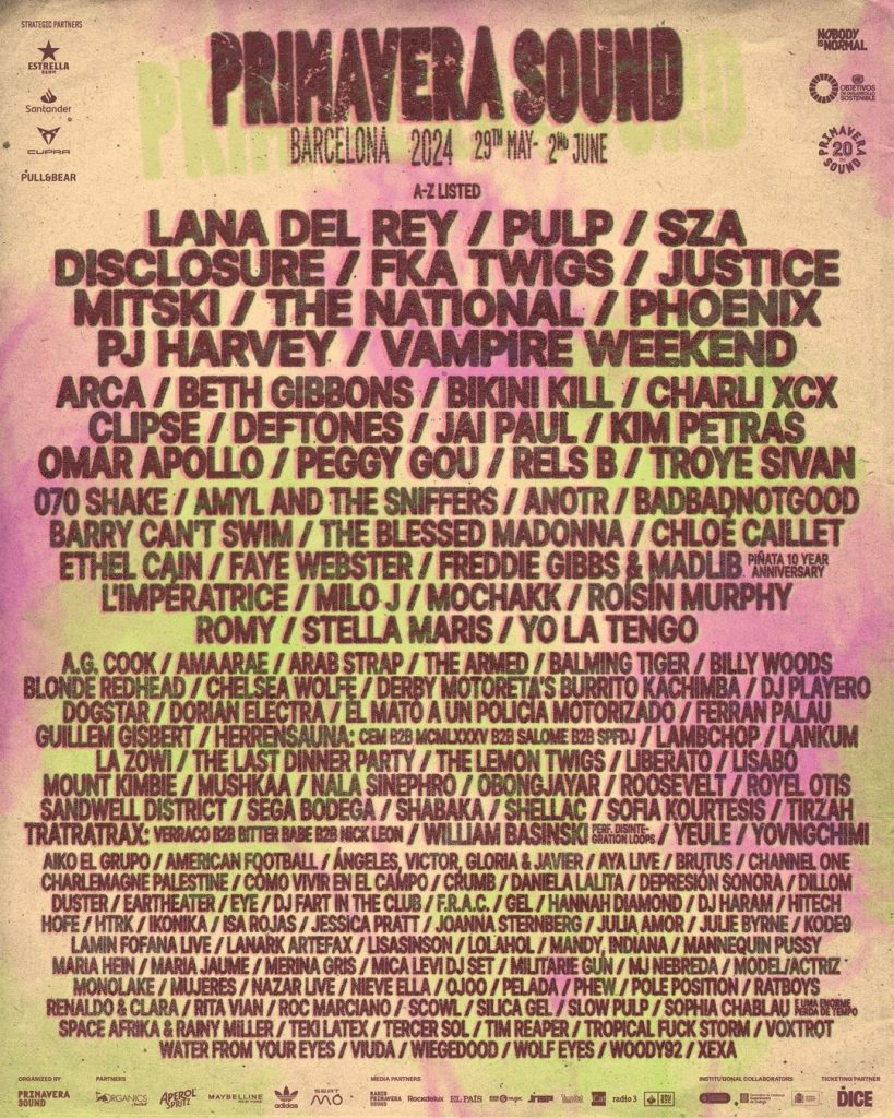 Primavera Sound 2024 Lineup