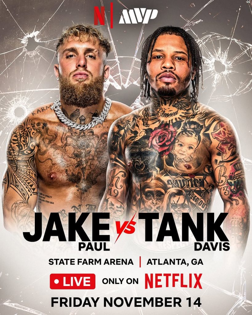 Jake Paul vs Tank Davis Poster