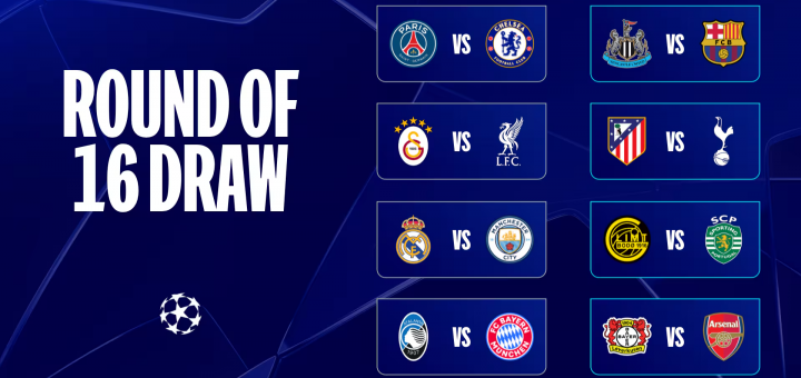 2026 UEFA Champions League Round of 16 Schedule