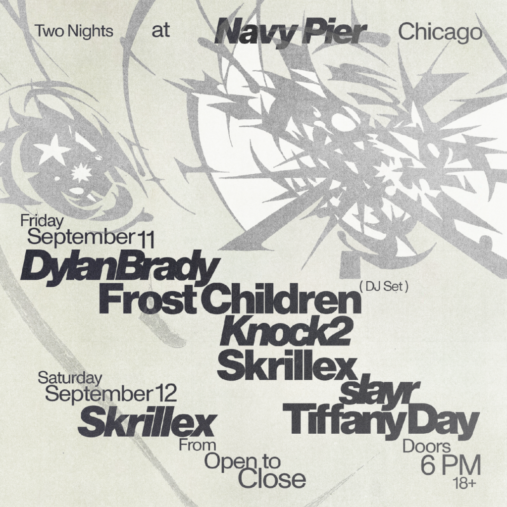 Skrillex Two-Night Run at Navy Pier Chicago flier, September 11 and 12