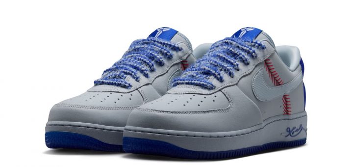 Kobe Bryant Nike Air Force 1 Low Protro Dodgers both shoes main view