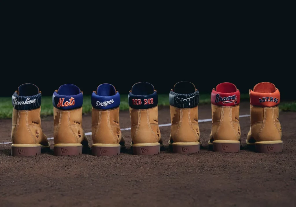 Timberland x New Era x MLB boot ankle collar detail