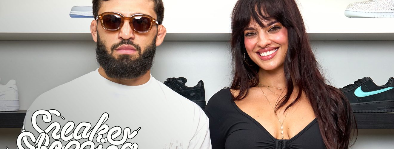 Arman Tsarukyan and Nina Drama in a sneaker shop, Sneaker Shopping episode still