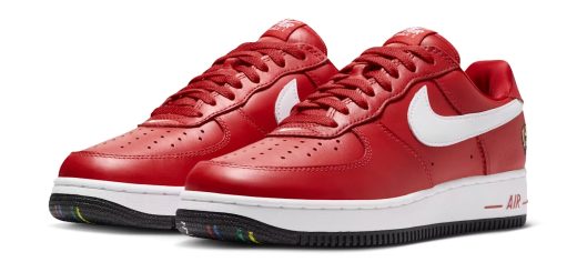 Victor Victor x Nike Air Force 1 "University Red" full pair on display