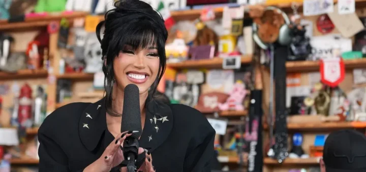 Cardi B Performing at NPR's Tiny Desk Concert