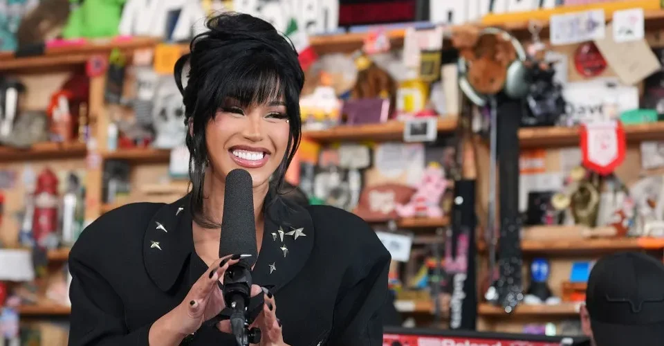 Cardi B Performing at NPR's Tiny Desk Concert