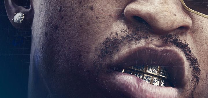 GTA VI artwork for the Dirty South Classics radio station, showing a character with a gold grill and gold-rimmed sunglasses